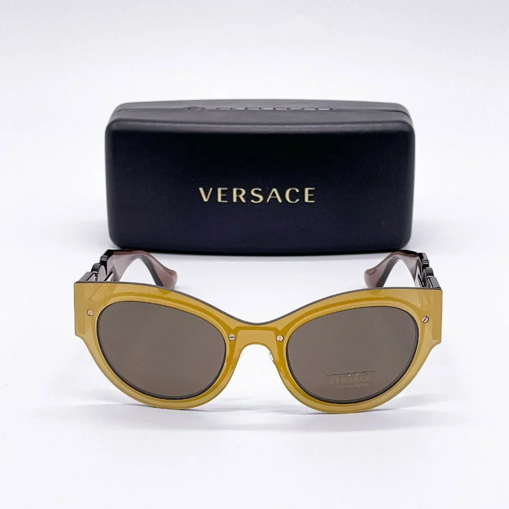 Sale! New Versace Gold Cat Eye Sunglasses - Picture 2 of 8